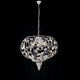 Lampadario in metallo laccato con decorazione decape 5 luci
