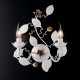 Appliques da parete classica in metallo laccato con decorazione decape 2 luci
