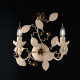 Appliques da parete classica in metallo laccato con decorazione decape 2 luci