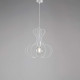 Lampada a sospensione singola con struttura in metallo dalle linee moderne