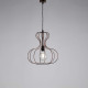 Lampada a sospensione singola con struttura in metallo dalle linee moderne