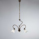 Lampadario piccolo dalle linee classiche diffusori in vetro