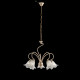 Lampadario grande dalle linee classiche diffusori in vetro