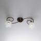 Illuminazione da soffitto piccola dalle linee classiche diffusori in vetro