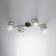 Illuminazione da soffitto media dalle linee classiche diffusori in vetro