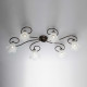 Illuminazione da soffitto grande dalle linee classiche diffusori in vetro