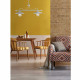 Lampadario dalle linee classiche/rustiche con struttura in metallo