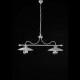 Lampadario dalle linee classiche/rustiche con struttura in metallo