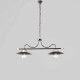 Lampadario dalle linee classiche/rustiche con struttura in metallo