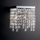 Appliques da parete in metallo cromato 2 luci con strass in cristallo