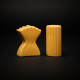 Set sale e pepe a forma di pasta a farfalla e rigatone in ceramica