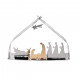 Presepe in acciaio da collezione "Bark Crib"