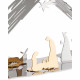 Presepe in acciaio da collezione "Bark Crib"