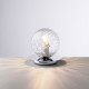 Abat-jour da comodino in metallo con diffusore in vetro dal design moderno