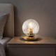 Abat-jour moderna in metallo con diffusore in vetro