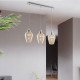 Lampada a sospensione con 3 diffusori lineari in vetro dal design moderno