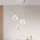 Lampada a sospensione con 3 diffusori pendenti in vetro dal design moderno