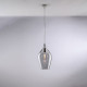 Lampada a sospensione con singolo diffusore in vetro dal design moderno
