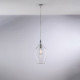 Lampada a sospensione con singolo diffusore in vetro dal design moderno