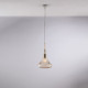 Lampada a sospensione con singolo diffusore in vetro dal design moderno