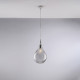 Lampada a sospensione con singolo diffusore in vetro dal design moderno