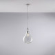 Lampada a sospensione con singolo diffusore in vetro dal design moderno