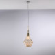 Lampada a sospensione con singolo diffusore in vetro dal design moderno