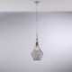 Lampada a sospensione con singolo diffusore in vetro dal design moderno