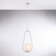 Lampada a sospensione moderna con struttura in metallo e diffusore in vetro