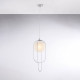 Lampada a sospensione moderna con struttura in metallo e diffusore in vetro