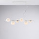 Lampada a sospensione moderna media struttura in metallo e diffusori in vetro