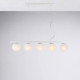 Lampada a sospensione moderna piccola struttura in metallo e diffusori in vetro