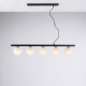 Lampada a sospensione moderna piccola struttura in metallo e diffusori in vetro