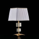 Lampada da comodino classica con struttura in metallo e dettagli in vetro