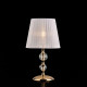 Lampada da comodino classica con struttura in metallo e dettagli in vetro