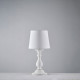 Lampada da comodino classica con struttura in legno e paralume in tessuto