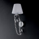 Lampada da parete classica con strass in cristallo e paralumi in tessuto