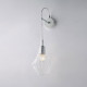 Lampada da parete con singolo diffusore in vetro dal design moderno ed elegante