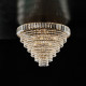 Lampada da soffitto classica con struttura in metallo e paralume in vetro