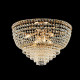 Lampada da soffitto classica con struttura in metallo e paralume in vetro