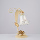 Lampada da tavolo classica con diffusore in vetro e struttura in metallo