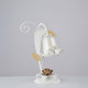 Lampada da tavolo classica con diffusore in vetro e struttura in metallo