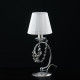 Lampada da tavolo classica con strass in cristallo e paralumi in tessuto