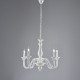 Lampadario classico con 5 diffusori e struttura in legno regolabile in altezza