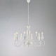 Lampadario classico con 8 braccia e struttura in metallo regolabile in altezza
