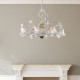 Lampadario classico grande 8 diffusori in vetro struttura in metallo regolabile