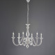 Lampadario classico grande con 6 diffusori e struttura in legno regolabile