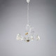 Lampadario classico piccolo 3 diffusori in vetro struttura in metallo regolabile