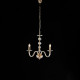 Lampadario classico piccolo 3 luci con struttura in metallo e dettagli in vetro