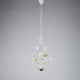 Lampadario classico con diffusore in vetro e struttura in metallo regolabile